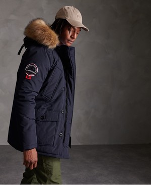 Superdry Everest Parka Férfi Kabát Sötétkék | TZDYJ4369